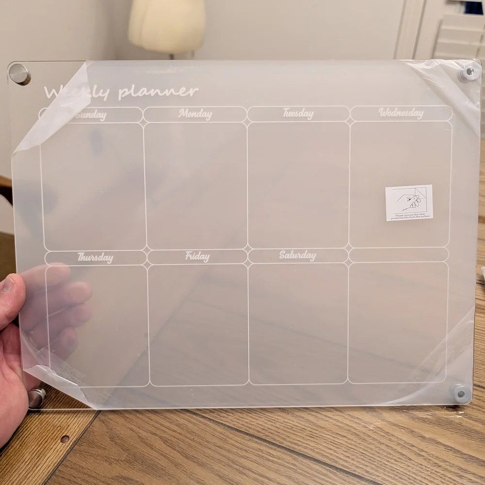 1 Monthly & 1 Weekly Transparent Magnetic Calendar for Fridge. New in box